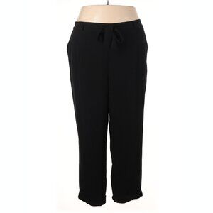 Calvin Klein black career crop elastic waist plus size work dress pants sz 22